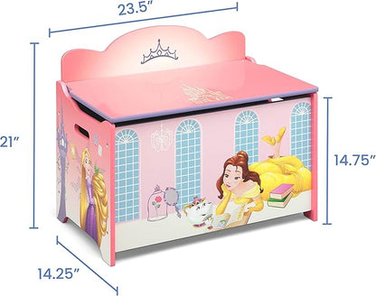 Delta Children Deluxe Toy Box, Disney Princess - LeafyLoom