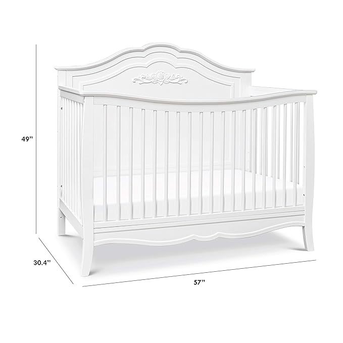 DaVinci Fiona 4-in-1 Convertible Crib in White, Greenguard Gold Certified - LeafyLoom