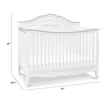 DaVinci Fiona 4-in-1 Convertible Crib in White, Greenguard Gold Certified - LeafyLoom