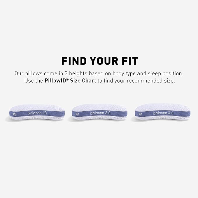 Bedgear Balance Cuddle Curve Performance Pillow - Size 2.0 - Moisture-Wicking Pillow for Side Sleepers - Medium Firmness Bed Pillow- Hypoallergenic, Washable Removable Cover - 20" W x 26" L x 5.75" H - LeafyLoom