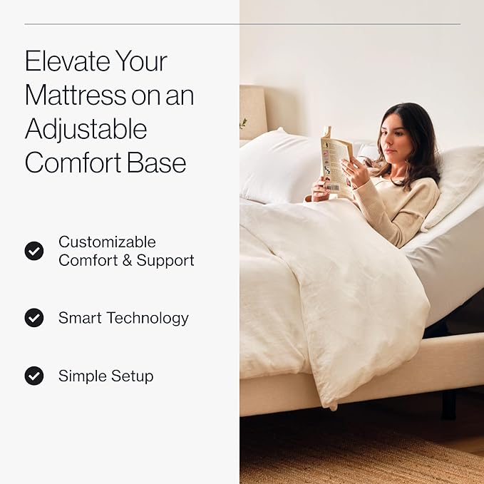 Nectar Split King Adjustable Base and 12” Mattress - Head & Foot Incline - Medium Firm Gel Memory Foam - Cooling Comfort - Wireless Remote - 3 Massage Settings - 365-Night Mattress Trial - LeafyLoom