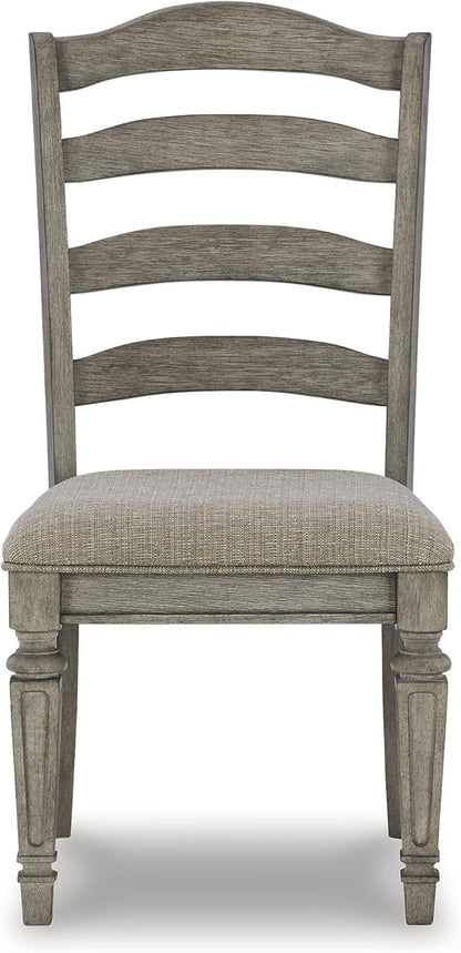 Signature Design by Ashley Lodenbay Classic Farmhouse Weathered Dining Chair, Set of 2, Antique Gray - LeafyLoom