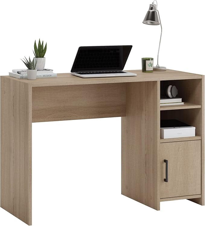 Sauder Beginnings Desk, L: 40.39" x W: 17.48" x H: 28.82", Summer Oak Finish - LeafyLoom