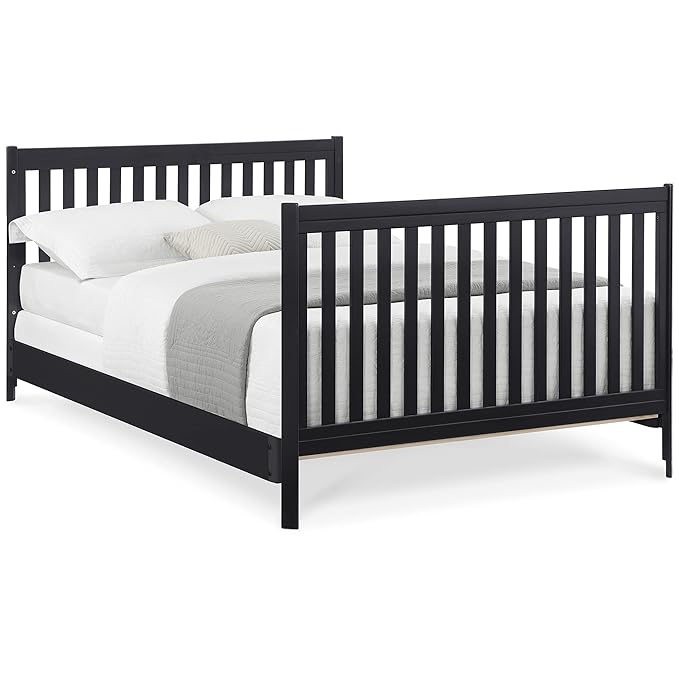 Delta Children Tribeca 4-in-1 Baby Convertible Crib, Midnight Grey - LeafyLoom