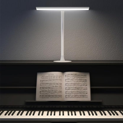 LED Piano Desk Lamp, 15.7" Wide Computer Desk Lamp, 10W Bright Tall Flexible Task Lamp for Monitor, Workbench, 3 Color Modes & 30 Brightness, 1000LM - LeafyLoom