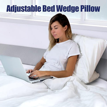 HOMBYS Wedge Pillow Headboard for Bed Gap,Foldable Bed Wedge Gap Filler Queen Size,Matterss Gap Filler,Multi Functional Bed Crack Pillow, Fill The Gap (0-7") Between Your Headboard and Mattress - LeafyLoom