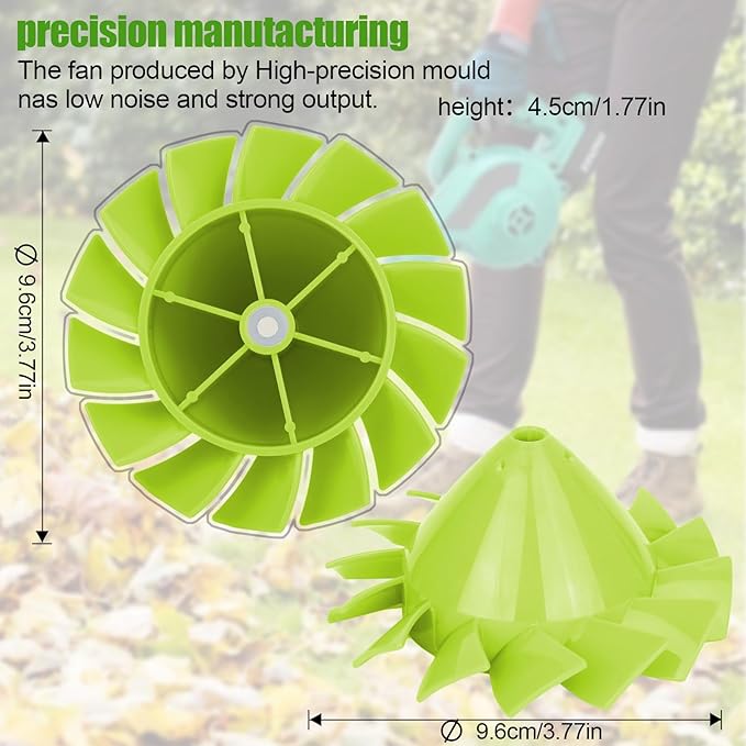 529437004 Blower Fan Blade-for Ryobi 18V Cordless Leaf Blower Models P2108, P21081, P21081VN, and P21081VNM - Replaces 529437001 and 529437003 - Yard Blower Accessories - LeafyLoom