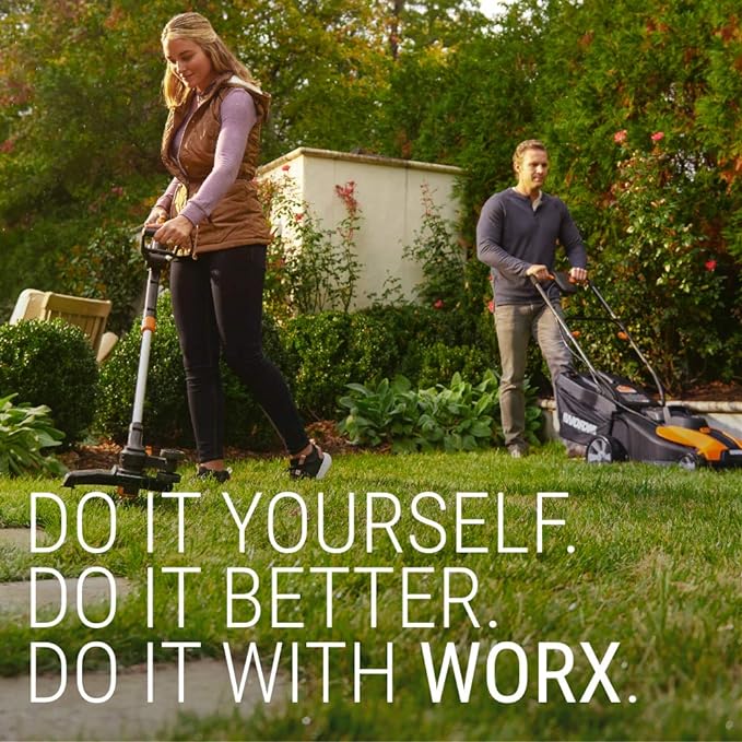 WORX WG509 12 Amp TRIVAC 3-in-1 Electric Leaf Blower with All Metal Mulching System & WG163 GT 3.0 20V PowerShare 12" Cordless String Trimmer & Edger (2 Batteries & Charger Included) - LeafyLoom