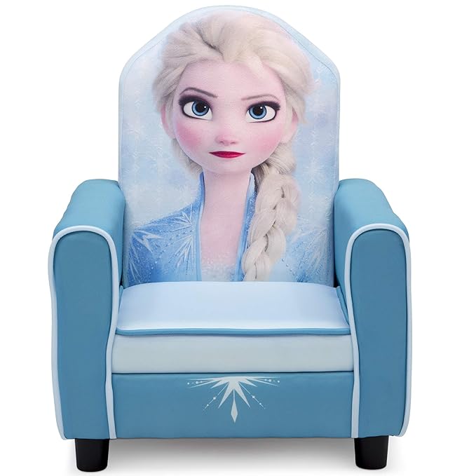 Delta Children Figural Upholstered Kids Chair, Wood, Disney Frozen II Elsa - LeafyLoom