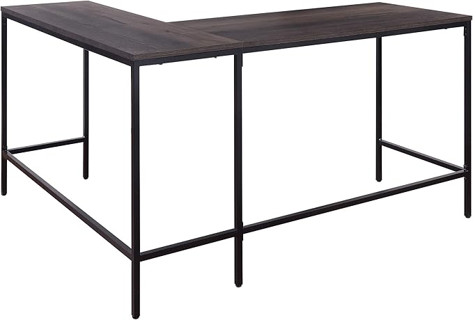 OSP Home Furnishings Contempo L-Shaped Desk, Ozark Ash - LeafyLoom