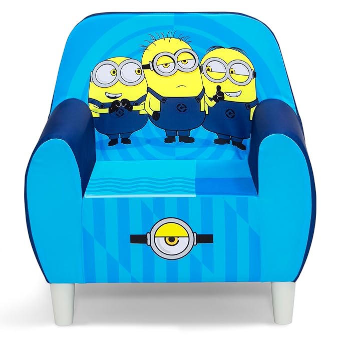 Delta Children Minions Foam Chair for Kids, Blue - LeafyLoom