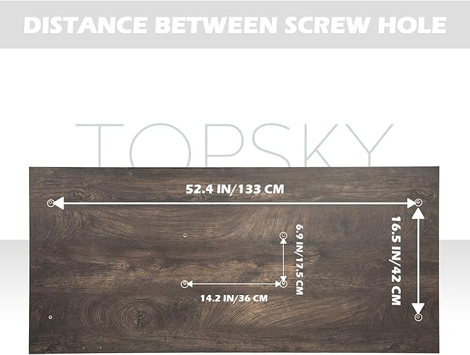 TOPSKY One-Piece Table Top for Electric Standing Desk Adjustable Desk (Espresso Gray., 58.3x26.8x0.7) - LeafyLoom