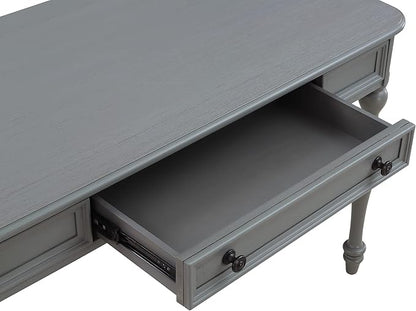 OSP Home Furnishings Country Meadows 48 Inch Writing Desk with Drawer, Plantation Grey - LeafyLoom