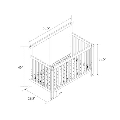 Baby Relax Miles 5-in-1 Convertible Crib, Nursery Furniture, Classic White - LeafyLoom