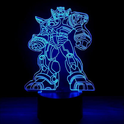 3D Optical Illusion LED Night Light, Boy Girl Kids Baby Sleep Desk Lamp Touch Control 7 Color Change USB Powered for Home Decorations or Holiday Gifts (Autobots) - LeafyLoom