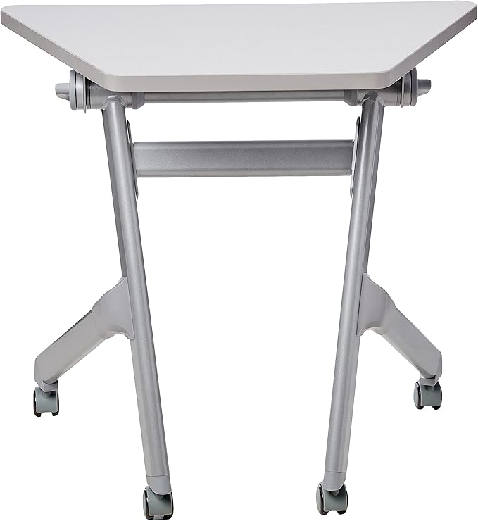 Safco Products Learn Nesting Trapezoid Desk, Small Corner Desk for Classrooms & Custom Classroom Layouts (Pebble Gray) - LeafyLoom