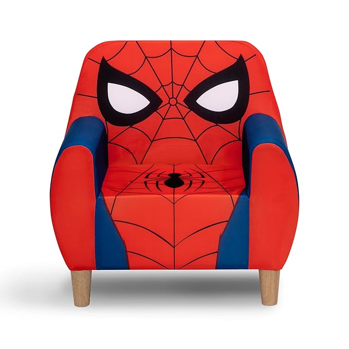 Delta Children Marvel Spider Man Foam Chair for Kids, Red - LeafyLoom