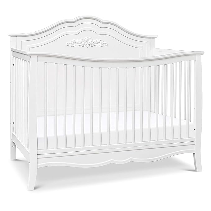 DaVinci Fiona 4-in-1 Convertible Crib in White, Greenguard Gold Certified - LeafyLoom