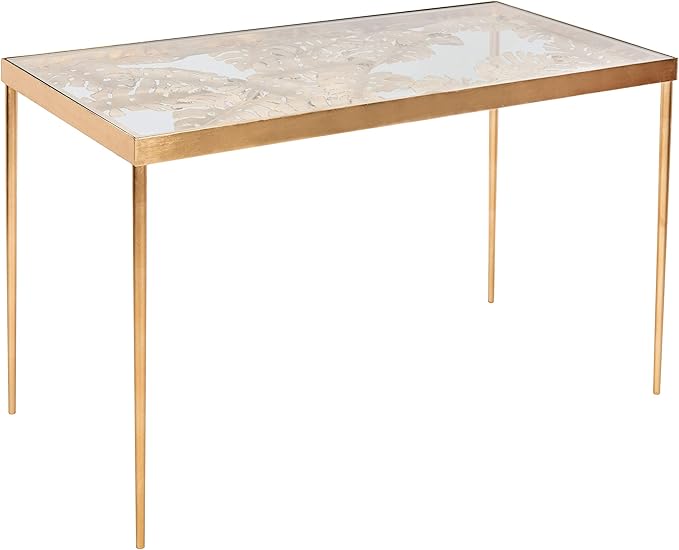 Safavieh Home Office Leilani Gold Leaf Palm Leaf Desk - LeafyLoom