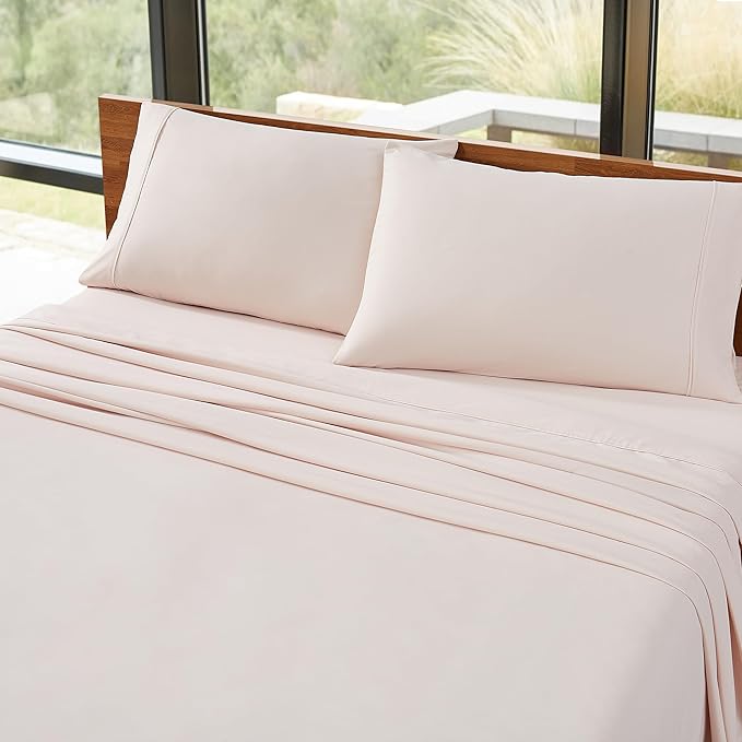 UGG 13593 Alahna Cal King Bed Sheets and Pillowcases 4-Piece Set Luxury Machine Washable Deep Pockets Wrinkle-Resistant Breathable Cozy Comfort Silky Cooling Sheets, California King, Shell - LeafyLoom