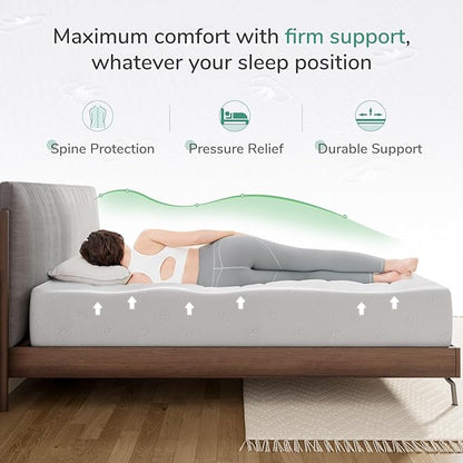 Novilla Full Mattress, 6 Inch Full Memory Foam Mattress for Pressure Relief & Comfort Sleep, Removable Washable Mattress Cover,CertiPUR-US Certified Mattress Full，Medium Firm - LeafyLoom