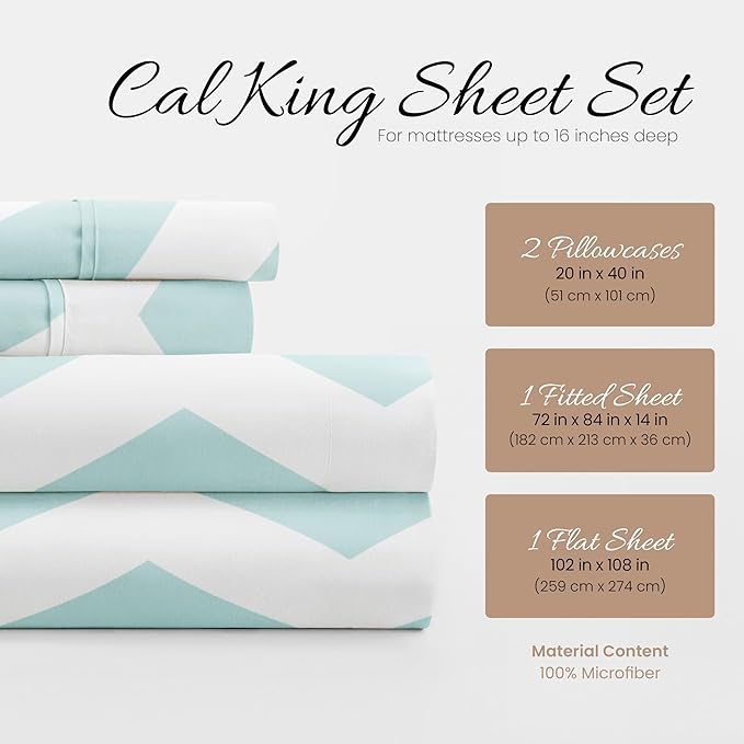 Linen Market 3 Piece Twin Bedding Sheet Set (Turquoise Arrow) - Sleep Better Than Ever with These Ultra-Soft & Cooling Bed Sheets for Your Twin Size Bed - Deep Pocket Fits 16" Mattress - LeafyLoom