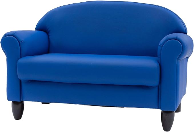 Children's Factory As We Grow Toddler Sofa, Blue, CF805-197, Flexible Seating for Daycare or Preschool, Kids Reading Couch, Playroom Furniture - LeafyLoom