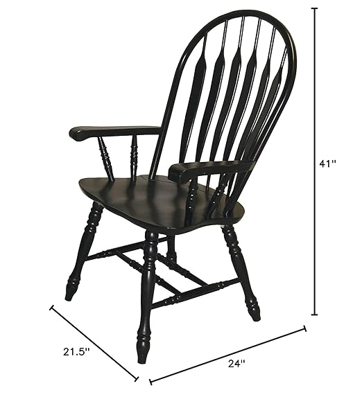 Sunset Trading Black Cherry Selections Dining Chair, 41", Distressed Antique - LeafyLoom