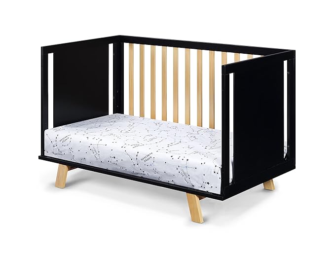 Suite Bebe Livia Convertible Crib in Black & Natural - LeafyLoom