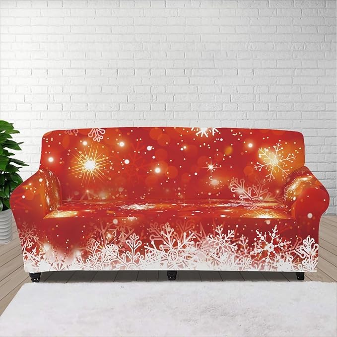 FKELYI Christmas Decor Sofa Couch Cover for Indoor Non-Slip Furniture Protector Easy Going Stretch Sofa Slipcover Washable Sofa Slipcovers XL FKELYI