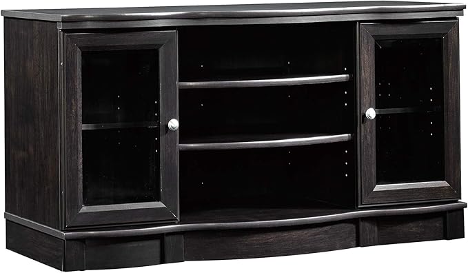 Sauder Regent Place Panel Tv Stand, For TV's up to 50", Estate Black finish - LeafyLoom