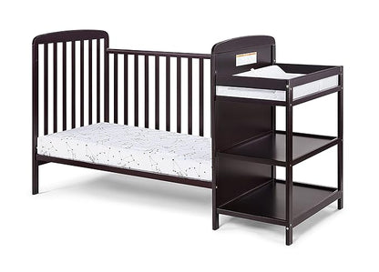 Suite Bebe Ramsey 3 in 1 Convertible Crib and Changer in an Espresso Finish - LeafyLoom