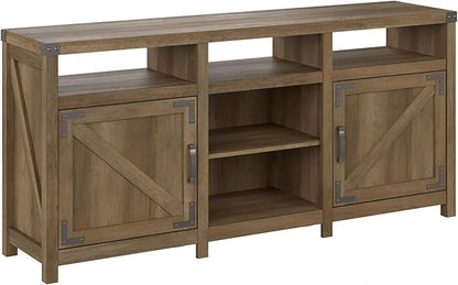 Bush Furniture Knoxville Farmhouse Stand for 75 Inch TV, Living Room Media Console with Storage, 65W, Reclaimed Pine - LeafyLoom