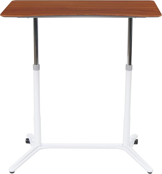 Calico Designs 51231 Sierra Height Adjustable Desk, White/Cherry, 37.5 Inch - LeafyLoom