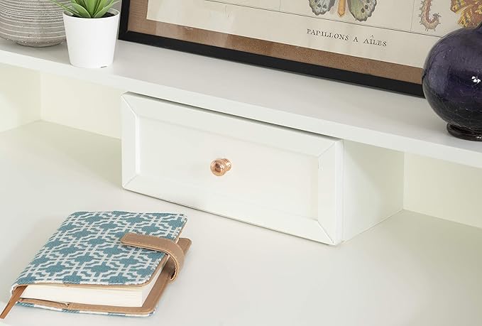 Linon Home Décor Mable White Folding Desk - LeafyLoom