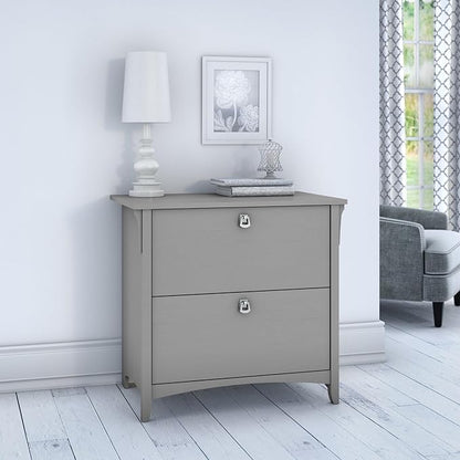 Bush Furniture Salinas 2 Drawer Lateral File Cabinet in Cape Cod Gray - LeafyLoom