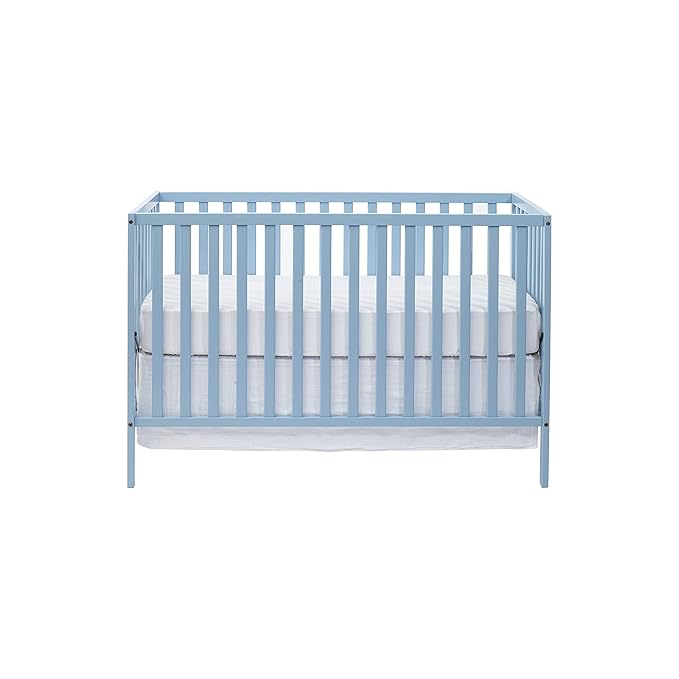 Suite Bebe Palmer 3 in 1 Convertible Crib - Quick Ship, Baby Blue - LeafyLoom