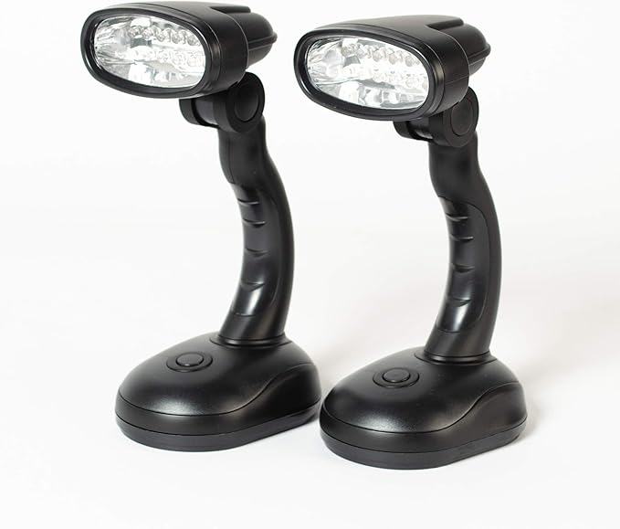 IdeaWorks ZB6173BLK Black S/2 LED Desk Lamps-Matte - LeafyLoom