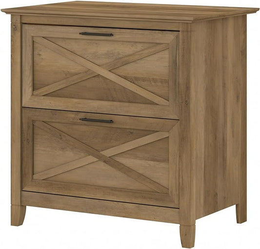 Bush Furniture Key West Lateral File Cabinet, Modern Farmhouse 2 Drawer File Cabinet for Home Office - LeafyLoom