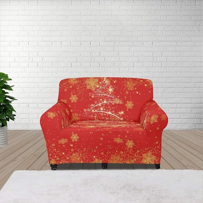 FKELYI Easy Going Stretch Sofa Slipcover Christmas Tree Sofa Couch Cover Washable Sofa Slipcovers Comfortable Furniture Protector S FKELYI