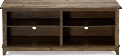 ROCKPOINT 58inch TV Stand Media Console for TV’s up to 65 Inches, Home Living Room Storage Console, Entertainment Center with 4 Open Storage Shelves, Modern TV Console Table (Rustic Oak) - LeafyLoom