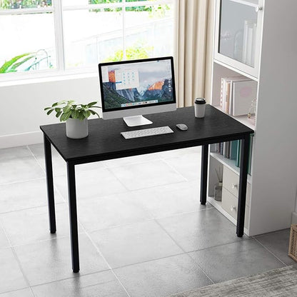 SDHYL 47 inches Contemporary Computer Desk Spacious Workstation Sturdy Writing Desk Meeting Desk, S7-GCP2AC3-120BK-N - LeafyLoom