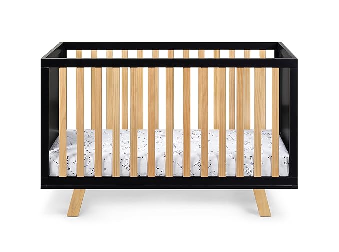 Suite Bebe Livia Convertible Crib in Black & Natural - LeafyLoom