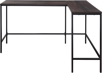 OSP Home Furnishings Contempo L-Shaped Desk, Ozark Ash - LeafyLoom