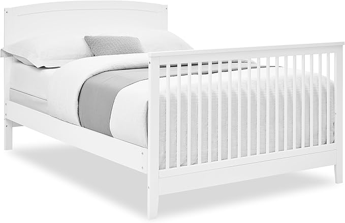 Delta Children Campbell 6-in-1 Convertible Crib - Greenguard Gold Certified, Bianca White - LeafyLoom