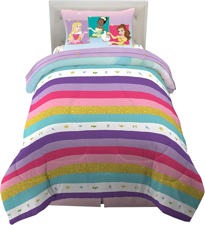 Disney Princess Ariel Kids Bedding Super Soft Comforter And Sheet Set, 4 Piece Twin Size, "Official" Disney Product By Franco - LeafyLoom