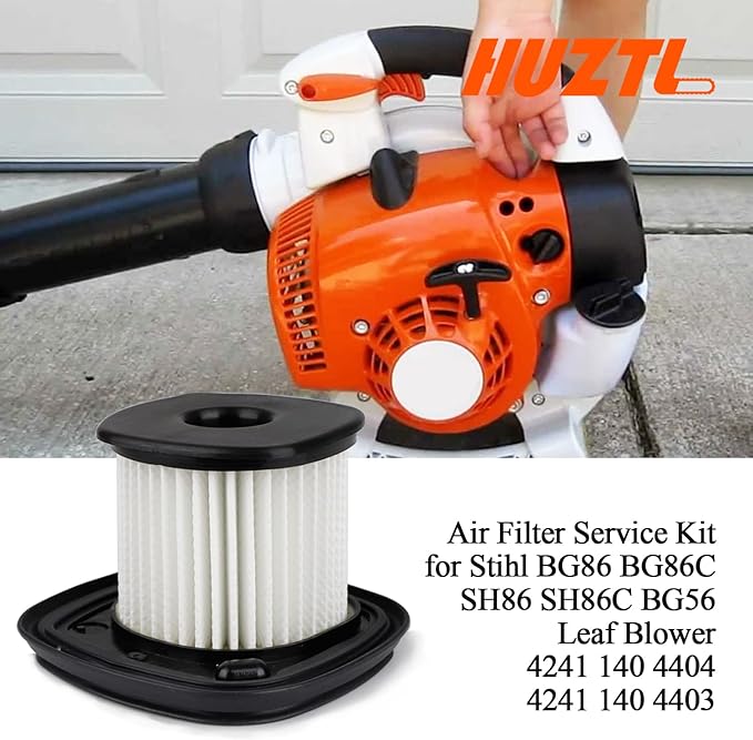 Huztl Air Filter Service Kit for Stihl BG86 BG86C SH86 SH86C BG56 Leaf Blower 42411404400 42411404404 - LeafyLoom