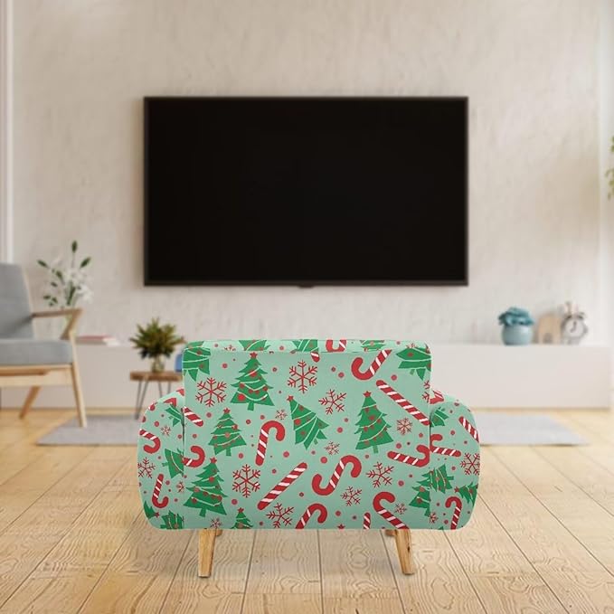 FKELYI Green Christmas Tree Sofa Slipcover Comfortable Sofa Couch Cover with Elastic Bottom Stretch Furniture Protector for Indoor M FKELYI