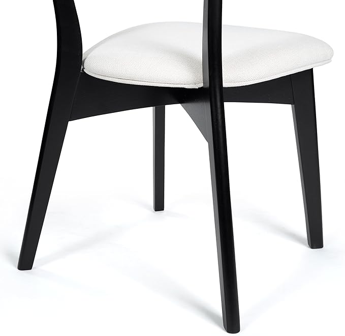 Christopher Knight Home Chazz Dining Chair, 19.75 "W x 19.75 "D x 31 "H, Chaz,Light Beige/Matte Black - LeafyLoom