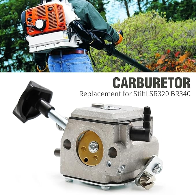 42031200603 Carburetor Kit Replacement for Stihl SR320 SR340 SR380 SR400 SR420 BR320 BR340 BR380 BR400 BR420 Backpack Blower, Replaces 42031200605 - LeafyLoom